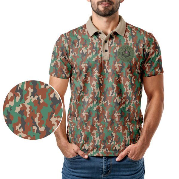 Shocker Camo Polo Shirt - Marine - Image 2