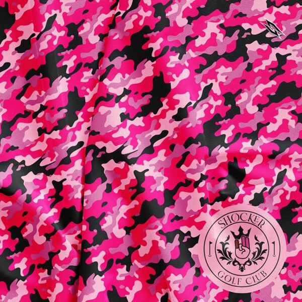 Golf Polo Shirt - Shocker Pink Camo - Pattern