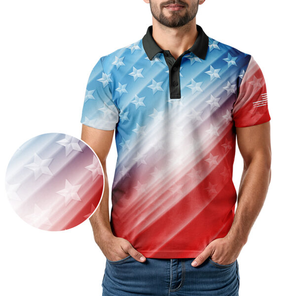 Stars and Stripes Polo Shirt - Image 2