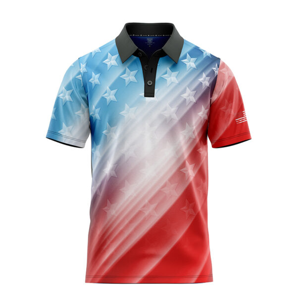 Stars and Stripes Polo Shirt - Golf Polo Shirts - Main