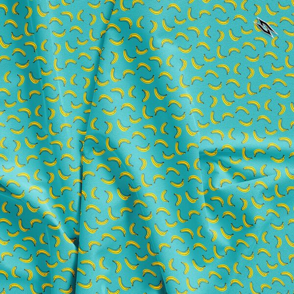 Golf Polo Shirt - Teal Bananas - Pattern