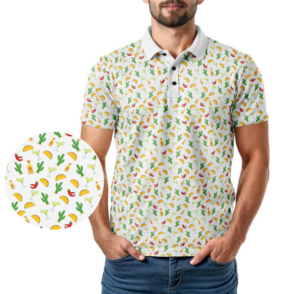 Tacos and Tequila Polo Shirt - Image 2