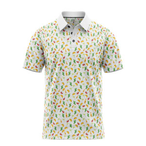 Tacos and Tequila Polo Shirt - Golf Polo Shirts - White - Main