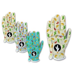 Tacos and Tequila Golf Glove - Cream - Group