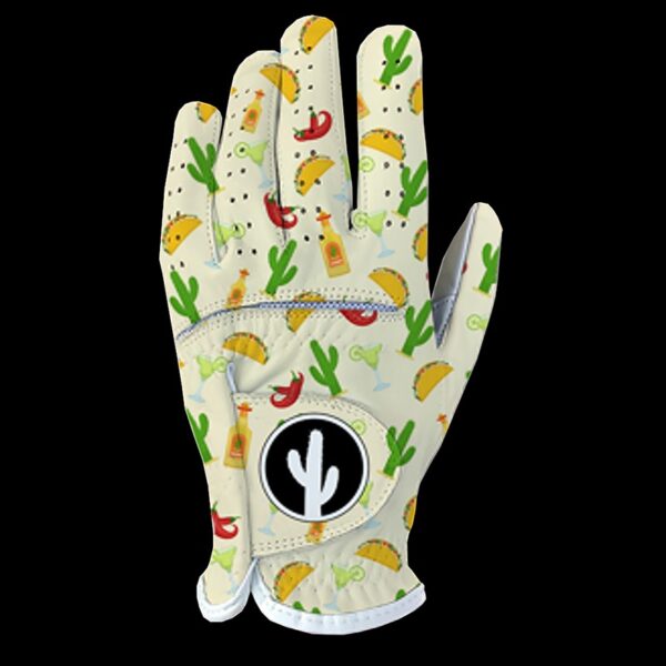 Tacos and Tequila Golf Glove - Cream - Main