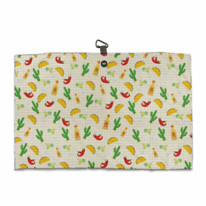 Tacos and Tequila Golf Towel - Microfiber Magnetic Towel