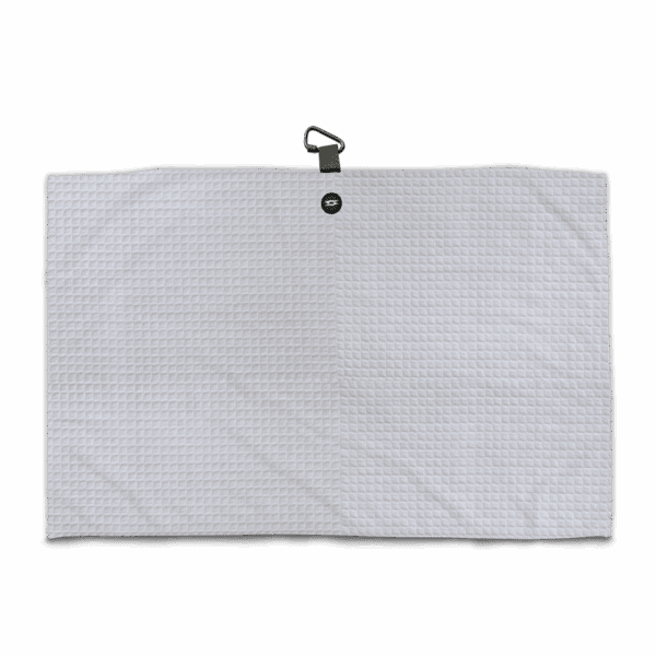 Heathered white golf towel - microfiber magnetic golf towels - main