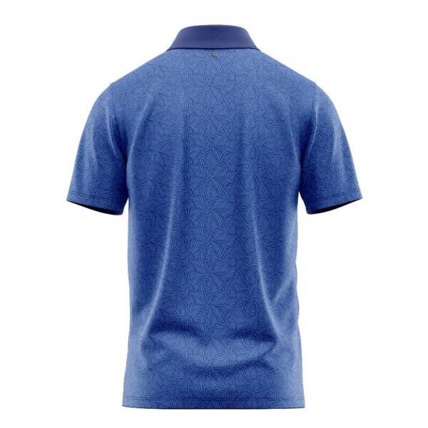Blue Leaves Polo Shirt - Image 3