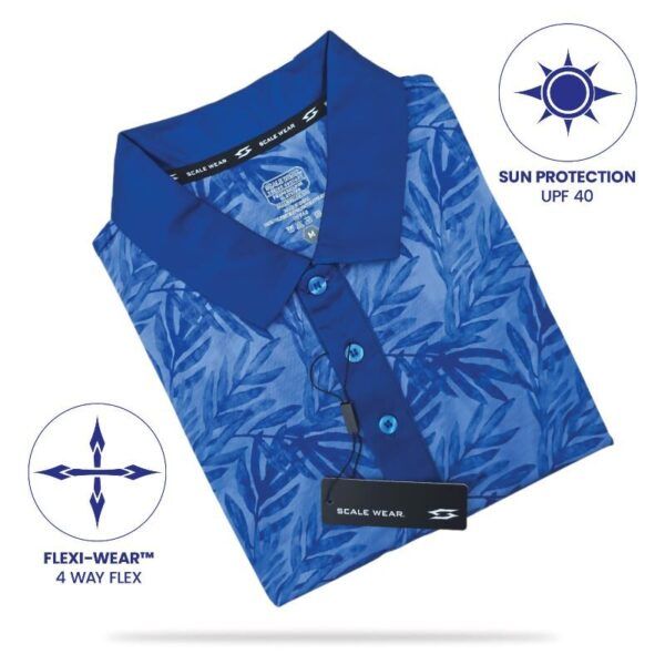 Blue Tropic Polo Shirt - Image 4
