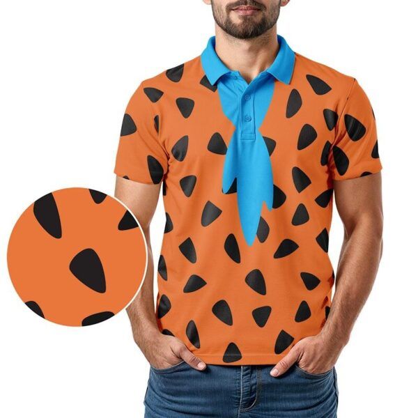 Fred Flinstone Golf Polo Shirt - Golf Polo Shirt - Fred Flinstone - In Use