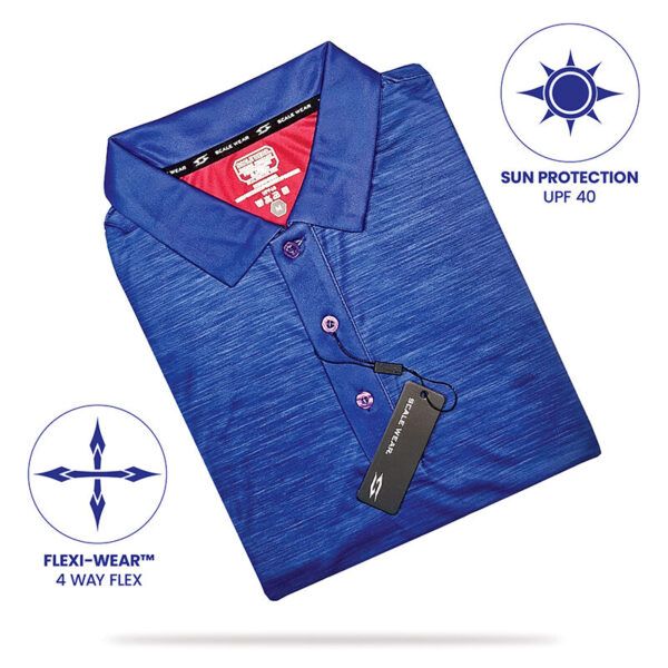 Golf Polo Shirt - Patriotic Flag Blue - Folded