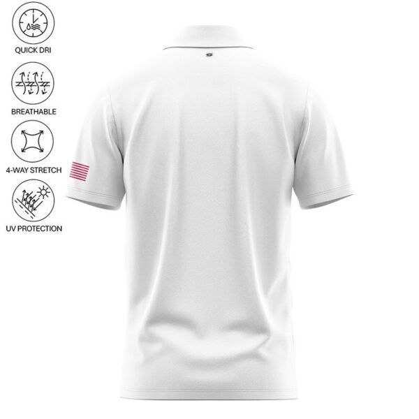Titties Polo Shirt - White USA - Image 3