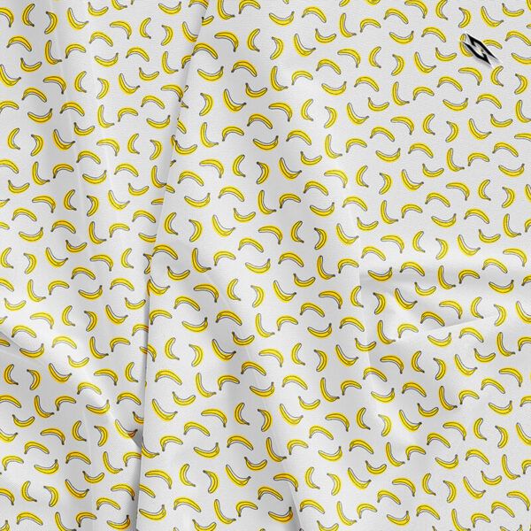 Golf Polo Shirt - White Bananas - Pattern