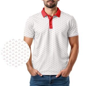 Red Clubs Polo Shirt - Golf Polo Shirt - In Use - M009