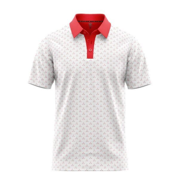 Red Clubs Polo Shirt - Golf Polo Shirt - Main - M009