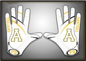 Atlantic Trojans Football Receiver Gloves