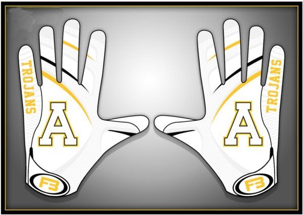 Atlantic Trojans Football Receiver Gloves