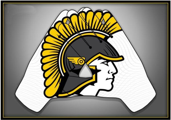 Atlantic Trojans Football Receiver Gloves - Image 2