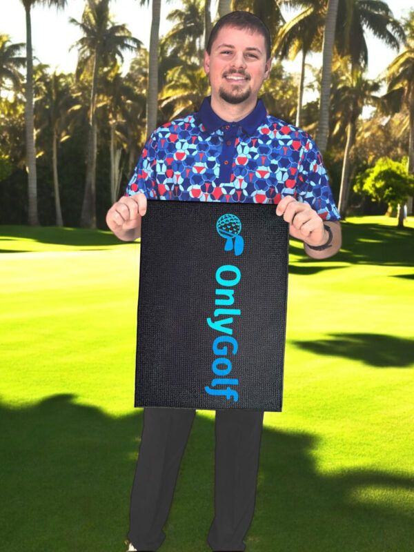 Only Golf Black Microfiber Golf Towel - Image 3