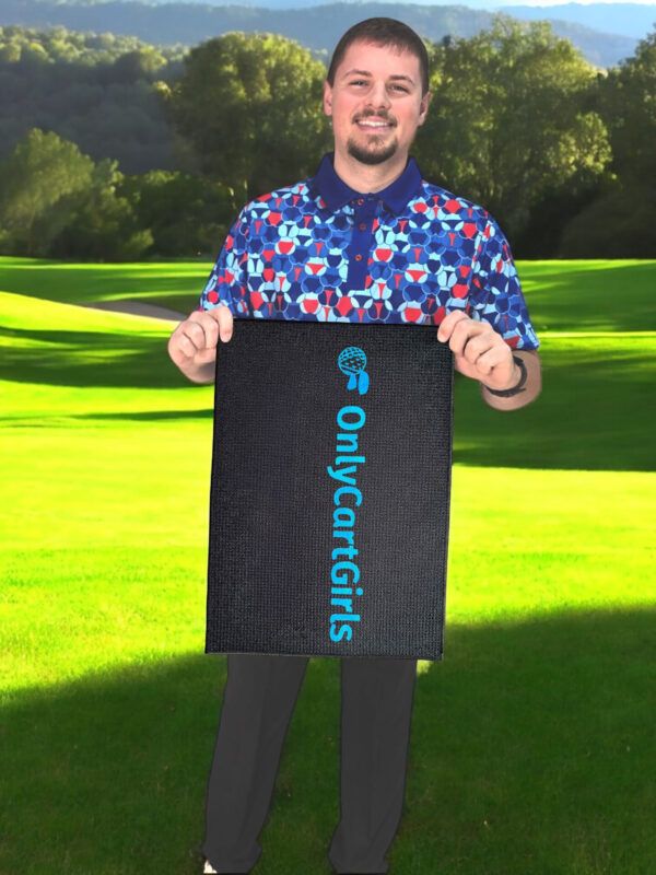 Only Cart Girls Black Microfiber Golf Towel - Image 3