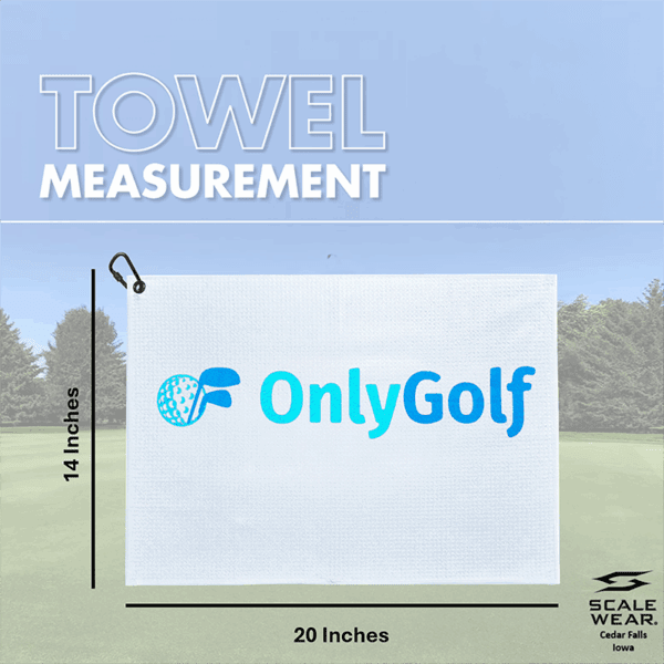 Only Golf White Microfiber Golf Towel - Image 2