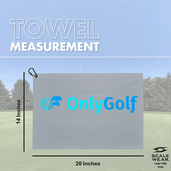 Only Golf Gray Microfiber Golf Towel - Image 2