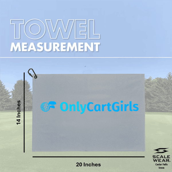 Only Cart Girls Gray Microfiber Golf Towel - Image 2