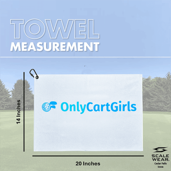 Only Cart Girls White Microfiber Golf Towel - Image 3