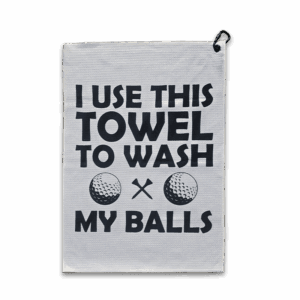 Ball Wash Gray Microfiber Golf Towel