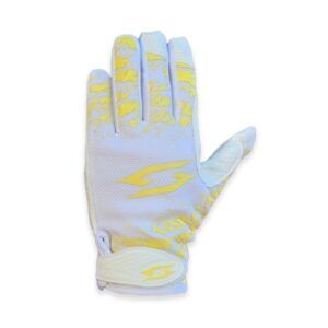 Frisbee Golf Gloves - Ultimate Disc Golf - Yellow on White