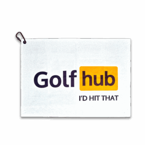 Golf Hub White Microfiber Golf Towel