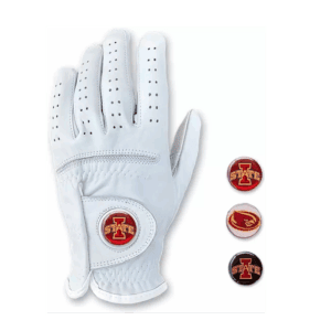 Iowa State University Cyclone Golf Glove with 3 - Magnetic Ball Markers