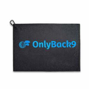 Only Back 9 Black Microfiber Golf Towel