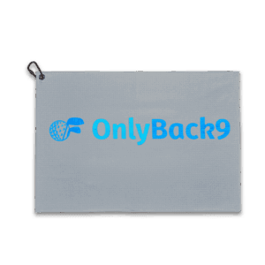 Only Back 9 Gray Microfiber Golf Towel