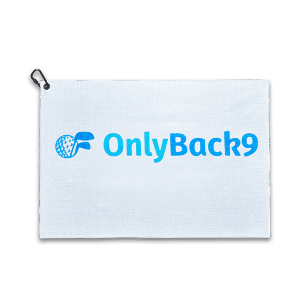 Only Back 9 White Microfiber Golf Towel - Golf Towels - Main