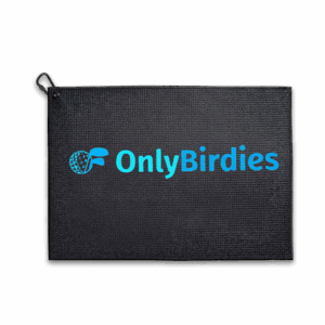 Only Birdies Black Microfiber Golf Towel