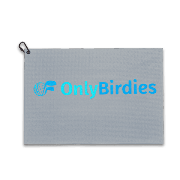 Only Birdies Gray Microfiber Golf Towel - Golf Towels - Main