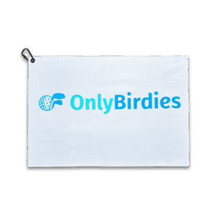 Only Birdies White Microfiber Golf Towel