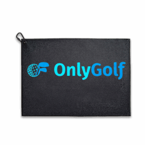 Only Golf Black Microfiber Golf Towel