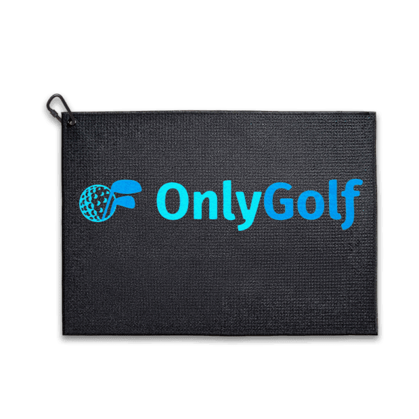 Only Golf Black Microfiber Golf Towel