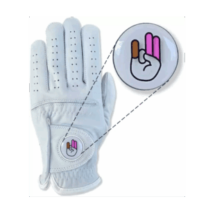 Golf Glove with Shocker Golf Ball Marker