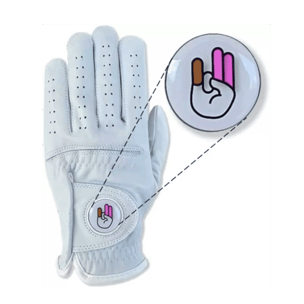 Golf Glove with Shocker Golf Ball Marker