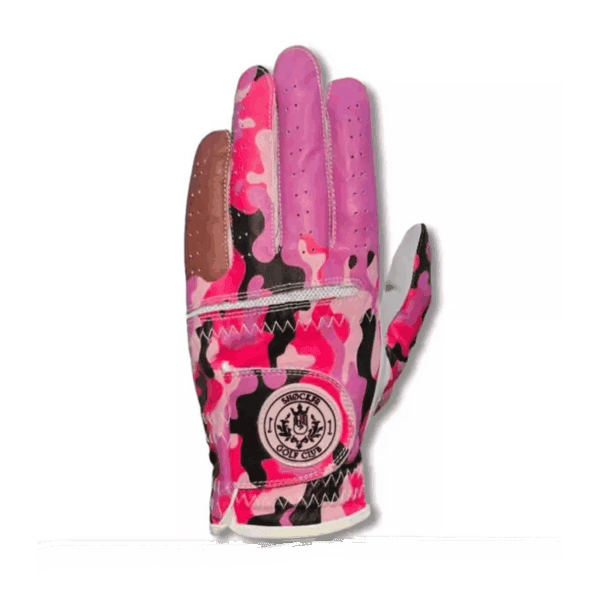 Shocker Camo Funny Golf Glove - Hot Pink