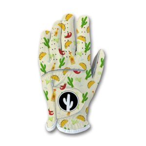 Tacos and Tequila Golf Glove - Cream - Main