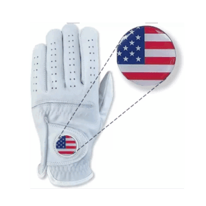 Golf Glove with USA Flag Ball Marker