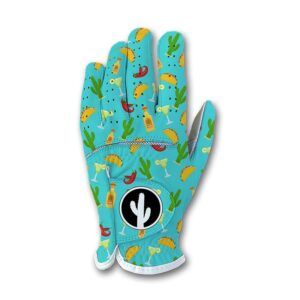 Tacos and Tequila Golf Glove - Teal - Main