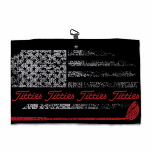Titties Flag Magnetic Golf Towel - Microfiber Golf Towels - Main
