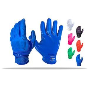Football Receiver Gloves - Pro Stealth Padded - Blue - Colors