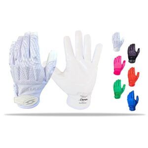 Football Receiver Gloves - Pro Stealth Padded - White - Colors