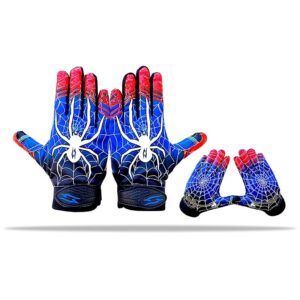Spider Football Receiver Gloves - Themed Football Gloves - Spiderman - Main